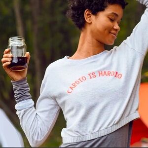 Aerie Cardio Is Hardio Cropped Sweat Shirt